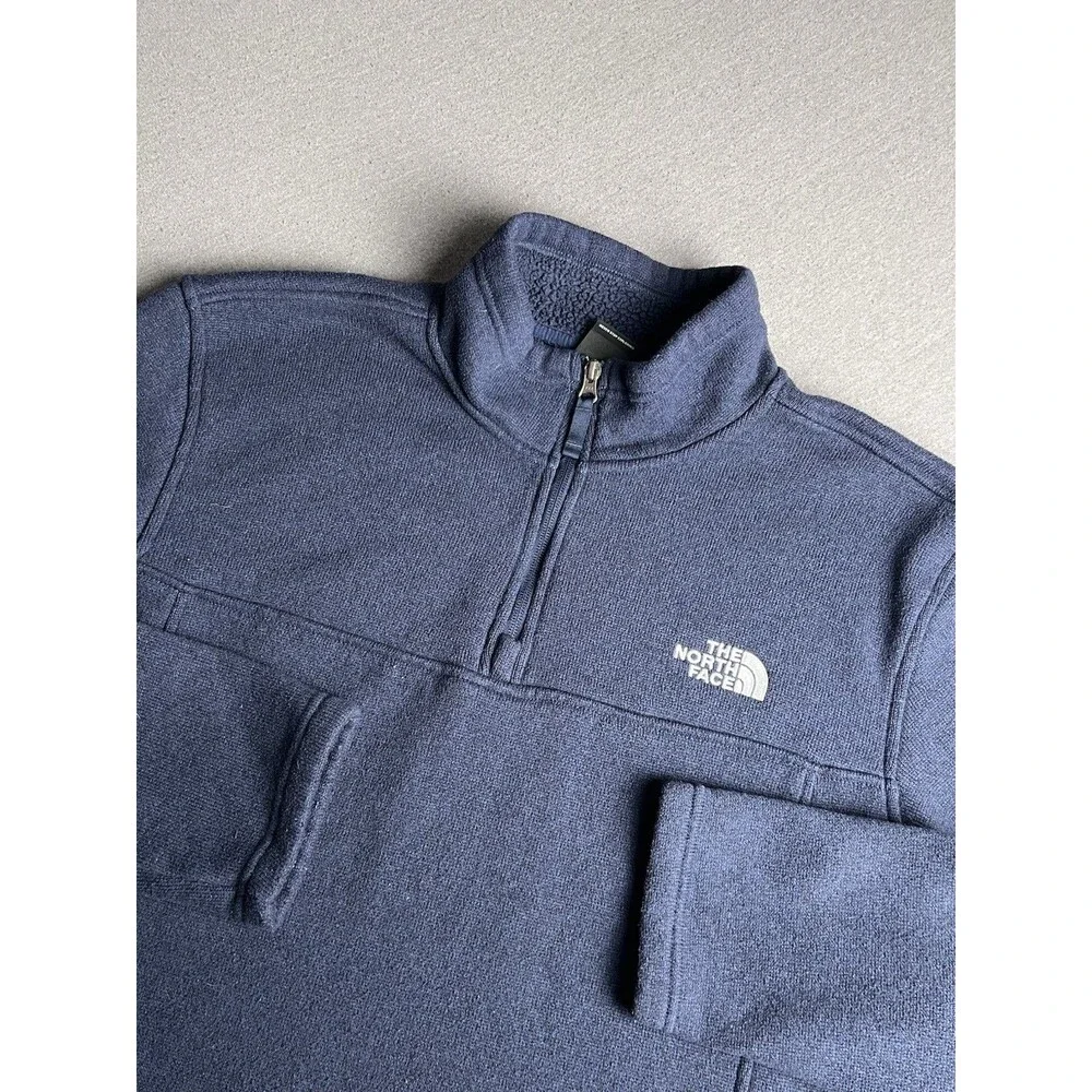 The North Face Sweater Men’s 2XL XXL Blue Tsillan Fleece 1/4 Zip Pullover
